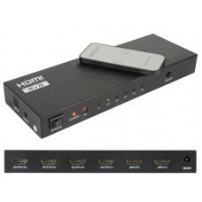 2x4 HDMI prepínač a rozbočovač
