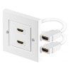 Zásuvka na stenu 2x HDMI plast