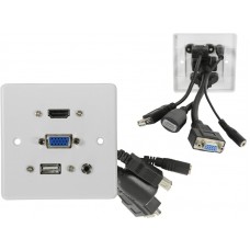 Zásuvka HDMI, VGA, USB, audio