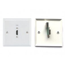 Zásuvka na stenu 1x HDMI kov biela